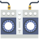 Mixing, Boombox, musical instrument, Mixer, Multimedia, music, radio LightGray icon