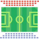stadium, field, football field, sports, soccer field MediumSeaGreen icon