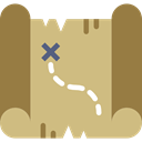 Maps And Flags, Map, treasure, pirate, Direction, treasure map, compass, Orientation Tan icon