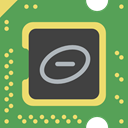 electronic, Chip, processor, Cpu, technology MediumSeaGreen icon