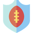 shield, sports, team, American football PowderBlue icon