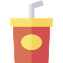 Take Away, soda, straw, food, Paper Cup, Soft Drink IndianRed icon