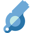 Whistles, police, musical instrument, referee, tool, Whistle, music CornflowerBlue icon