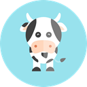 Farm, wildlife, Animal Kingdom, zoo, cow, Animals LightBlue icon