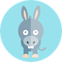 Donkey, Animal Kingdom, Farm, wildlife, zoo, Animals LightBlue icon