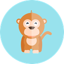zoo, Animal Kingdom, wildlife, Animals, monkey LightBlue icon