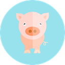 Farm, Animal Kingdom, Animals, pig, wildlife, zoo LightBlue icon