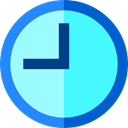 Tools And Utensils, Wait, hour, time, Clock Turquoise icon