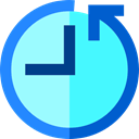 Clock, counterclockwise, Wait, Tools And Utensils, hour, Time Left Turquoise icon