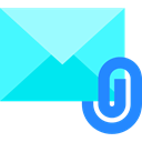 Email, Note, envelope, Multimedia, mail, Attach, Message Turquoise icon