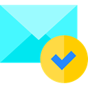 envelope, Message, Multimedia, mail, Email, Note, Checked Turquoise icon