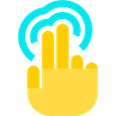 Finger, touch screen, Multimedia Option, tap, Hand, Gestures SandyBrown icon