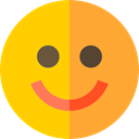 shapes, smiling, happy, smiley, Gestures, Face, Emoticon Goldenrod icon