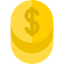 Bank, Currency, commerce, Cash, coin, Dollar, banking, Business, Money Gold icon
