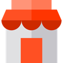 Coffee Shop, Business, store, Restaurant, buildings OrangeRed icon