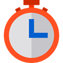 timer, commerce, education, stopwatch, time, Stopwatches, Control, Tools And Utensils, Timers OrangeRed icon