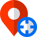 Map Point, placeholder, signs, map pointer, Map Location, Gps, pin, Aim, Target OrangeRed icon