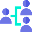 Hierarchy, group, Users, workers, stick man, Business, Employees, networking MediumSlateBlue icon