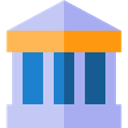 urban, buildings, temple, Bank, museum, Architectonic, Business LightSteelBlue icon