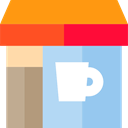 Business, store, buildings, Coffee Shop, Restaurant DarkOrange icon