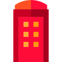 telephone, Phone Booth, buildings, Communication Crimson icon