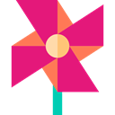 mill, Toy, wind, pinwheel, nature, Windmill MediumVioletRed icon