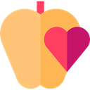 medical, Apple, love, Fruit, Heart, diet, Health Care LightSalmon icon