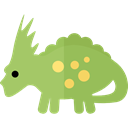 Herbivore, dinosaur, Extinct, Animals, Wild Life, triceratops DarkKhaki icon