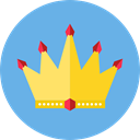 Royalty, Chess Piece, king, Queen, shapes, crown CornflowerBlue icon