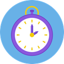 watch, time, tool, Clock, square CornflowerBlue icon