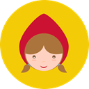 Fairy Tale, people, Fantasy, Character, legend, Folklore, Little Red Riding Hood, Avatar Gold icon