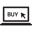 commerce, Computer, technology, Laptop, online store, online shop Black icon