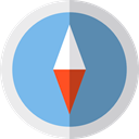 compass, Cardinal Points, location, Direction, Tools And Utensils, Orientation SkyBlue icon