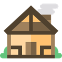 real estate, property, house, buildings, Construction, Cabin, residential, Home DarkOliveGreen icon
