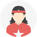 Sportive, woman, Avatar, people, user, profile WhiteSmoke icon