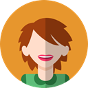 Avatar, profile, user, woman, people Goldenrod icon