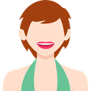 Avatar, Business, people, user, profile, woman Bisque icon