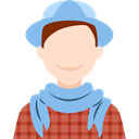 people, user, Business, profile, Avatar, Man SkyBlue icon