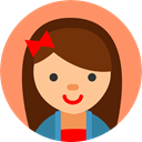 profile, Business, user, people, Girl, Avatar Salmon icon