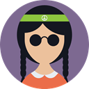 Girl, Business, hippie, profile, people, Avatar, user, woman SlateGray icon