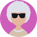 user, Elderly, Business, profile, woman, people, Avatar MediumOrchid icon