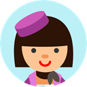 Occupation, people, Business, profile, Avatar, user, Stewardess PaleTurquoise icon