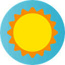 meteorology, Sunny, warm, sun, summer, Summertime, nature, weather MediumTurquoise icon