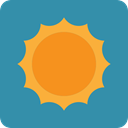 sun, warm, summer, weather, Sunny, Summertime, nature, meteorology SteelBlue icon