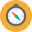 compass, Cardinal Points, Tools And Utensils, location, Orientation, Direction SandyBrown icon