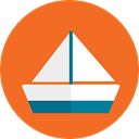 Sailboat, navigation, Boat, sailing boat, transport Chocolate icon