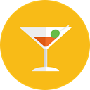 Alcohol, drinking, leisure, cocktail, food, straw, Alcoholic Drinks, party Orange icon