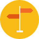 sign, Panel, signs, Pointer, Directions, Orientation Orange icon