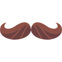 Masculine, Costume, Mustache, hipster, Facial Hair Black icon