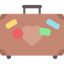 suitcase, travelling, Tools And Utensils, baggage, luggage RosyBrown icon